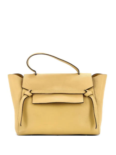 Celine Pre-Owned Belt Bag Textured Leather Medium satchel Gold NQKY03GTIJG0EK43