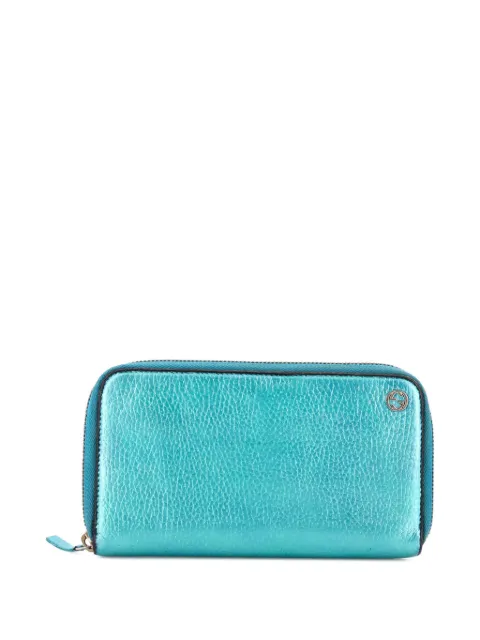 Gucci Pre-Owned GG Marmont Zip Around Wallet Leather small wallets Blue ZE3QOA798IU8ERZS