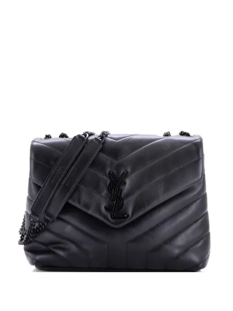 Saint Laurent Pre-Owned Loulou Matelasse Chevron Leather Small shoulder bag Black KP15DNRGJLMQNX1P