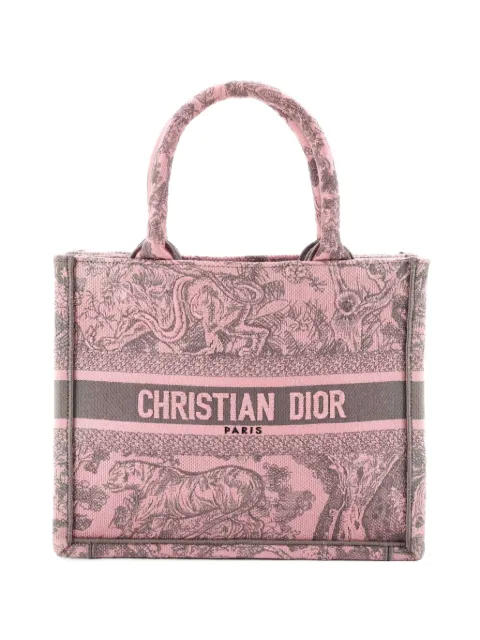 Christian Dior Pre-Owned Book Embroidered Canvas Small tote bag Pink KEND2MGEUM9U5ZDZ