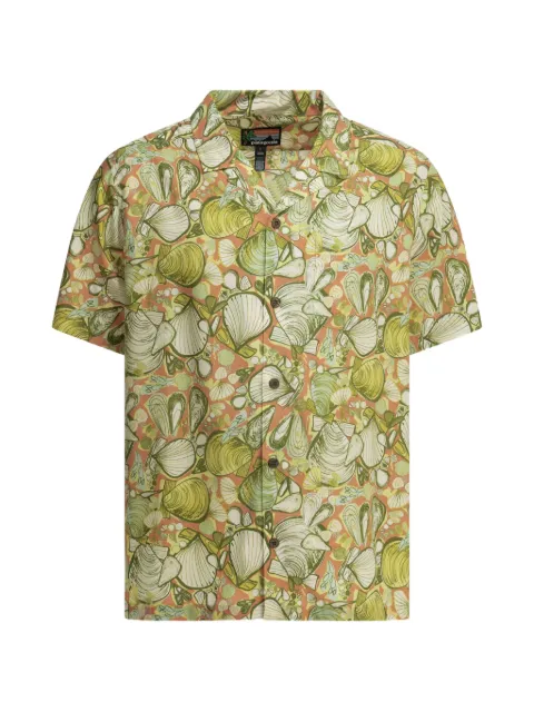 Patagonia seashell-print short-sleeve shirt Orange 52553