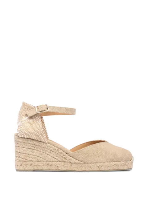Castañer Chiarita buckle-fastening wedge espadrilles Neutrals 021661