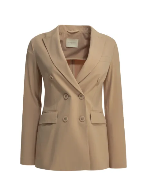 Circolo 1901 double-breasted peak-lapel coat Neutrals FD38611362