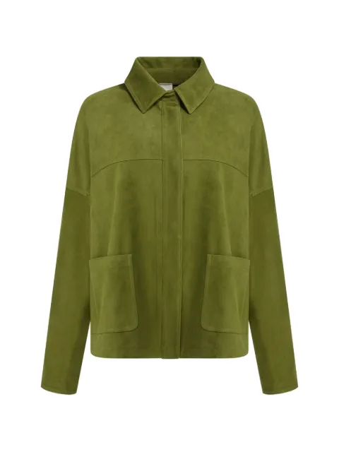 FURLING BY GIANI suede patch-pocket jacket Green PIANOSASUEDEBGREENPEPPER