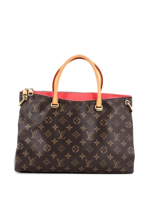 Louis Vuitton Pre-Owned Pallas Tote Monogram Canvas with Leather shoulder bag Brown 7MDHCZLCQWRT5IUB