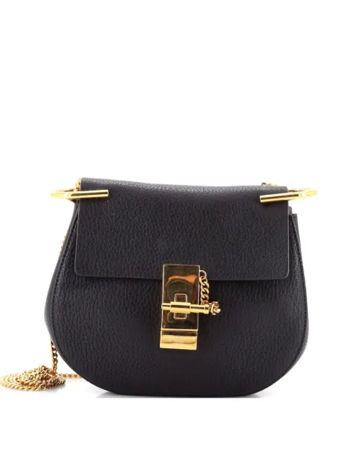 Chloé Pre-Owned Drew Leather Mini crossbody bag Black Z33B6DK1SDYTMU9P