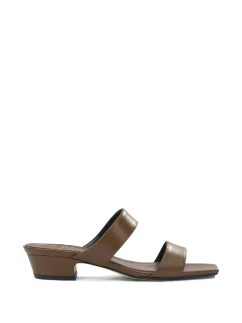 Aeyde Kemi square-toe sandals Brown KEMINAPPALEATHER