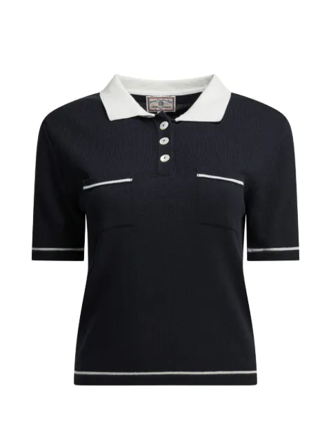 Ines De La Fressange Fran polo top Blue 16K203CO308P955