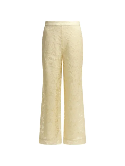 ZIMMERMANN Carousel floral-lace trousers Neutrals 8382PS263