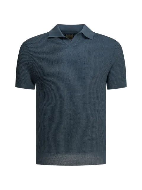 RAKKI open-knit polo shirt Blue MERCEDES300TKMOONLIGHT