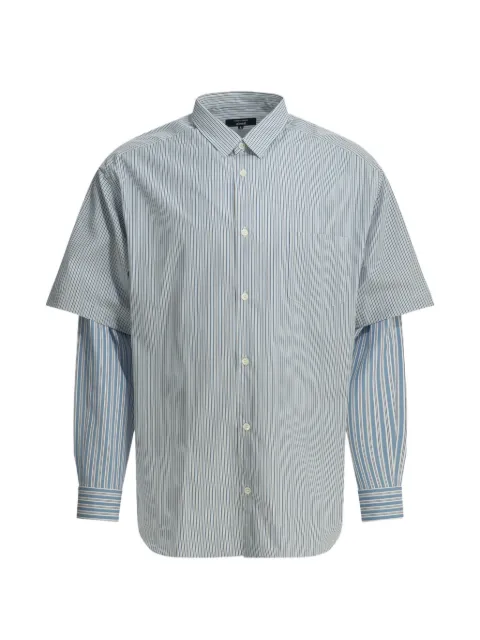 Comme des Garçons Homme striped layered-sleeve shirt White HQB007