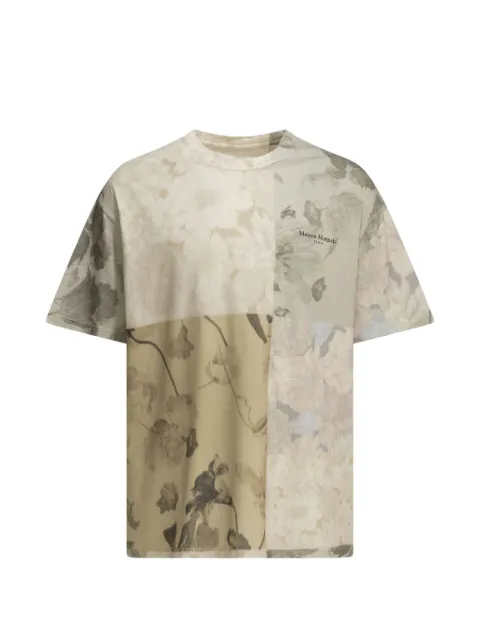 Maison Margiela floral-print crew-neck T-shirt Neutrals S67GC0052S2457
