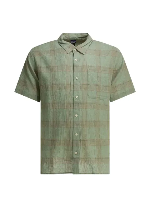 Patagonia A/C check-pattern seersucker shirt Green 52923