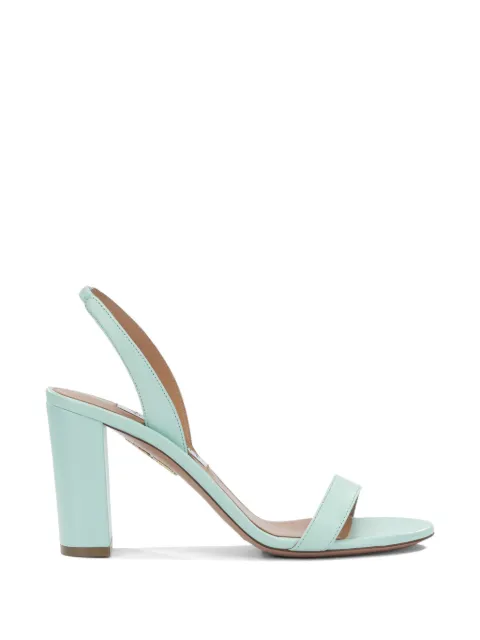 Aquazzura So Nude Block 85 sandals Blue SNBMIDS0NAPSRZ