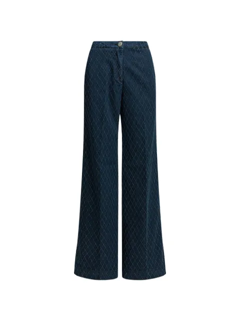 Shaft Jeans diamond-pattern embellished jeans Blue EP1D34E0724