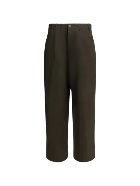 Comme des Garçons Homme pleated straight-leg trousers Green HQP003S262BROWN