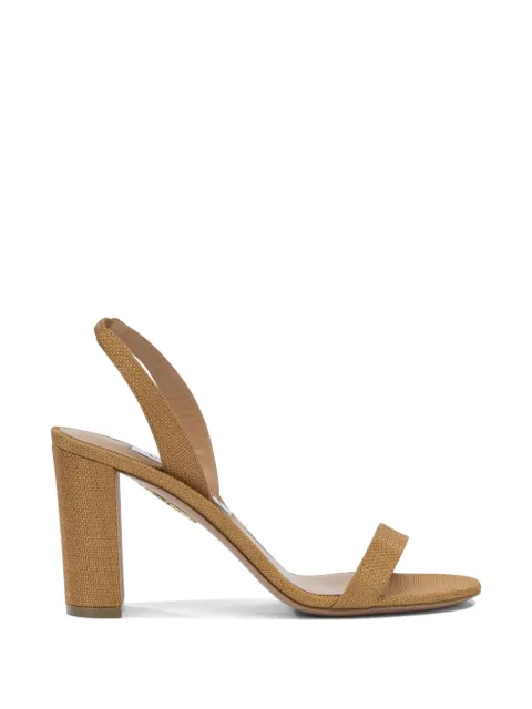 Aquazzura woven slingback sandals Neutrals SNBMIDS0WVR884