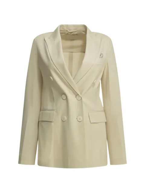 Circolo 1901 double-breasted peak-lapels blazer Neutrals FD38491297