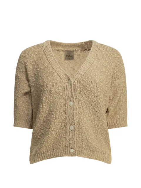 RAKKI B.B. bobble-knit V-neck cardigan Neutrals BBJACKET