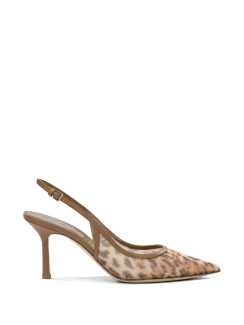 Ninalilou Eva 70 leopard-print pumps Brown 361208NAPPACOGNAC