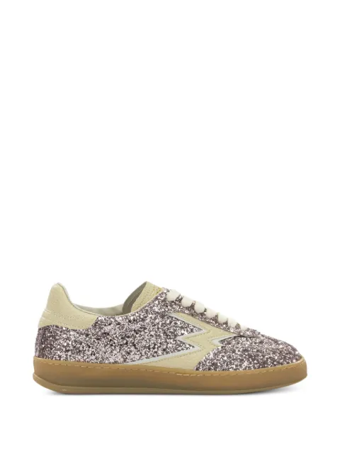 MOA CONCEPT glitter-embellished leather sneakers Pink CL283