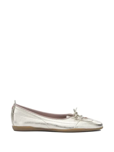Halmanera Jana metallic lace-up ballet flats Metallic JANA04METALLICPLATINO