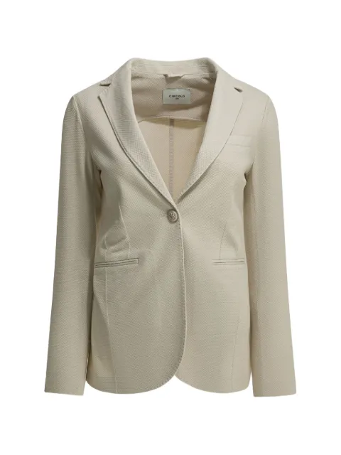 Circolo 1901 single-breasted blazer Neutrals FD38711111