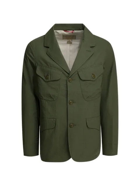 Ceccarelli ripstop button-up coat Green 6033DROLIVE