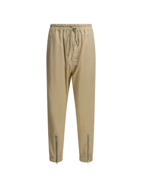 Rick Owens zip-detail drawstring-waist trousers Neutrals RP01F6320P