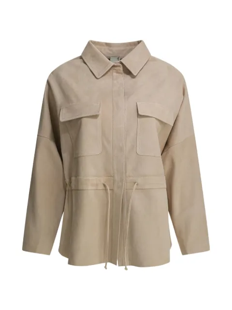 FURLING BY GIANI Noemi suede jacket Neutrals NOEMISUEDEB