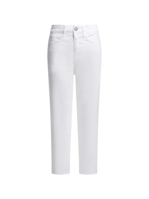 Shaft Jeans Arch logo-plaque cropped jeans White EP1DHIT2900