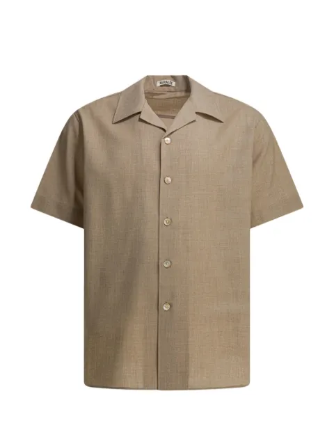 Auralee short-sleeve cashmere shirt Neutrals A26SS02CP