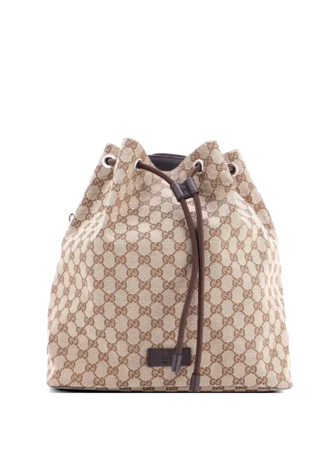 Gucci Pre-Owned Drawstring GG Canvas Medium backpack Brown 7C9J9ER4ESHP6B6N