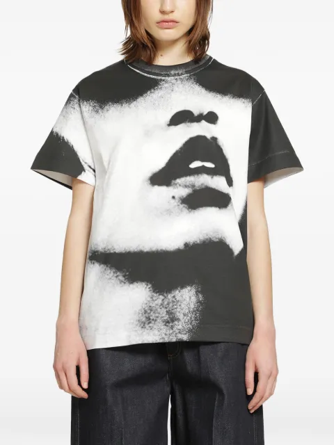 Givenchy portrait-print boxy T-shirt Black BW70G8PY06
