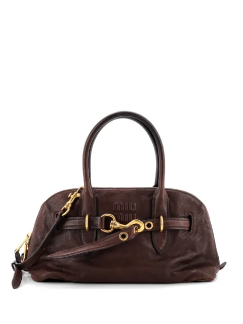 Miu Miu Pre-Owned Aventure Top Handle Bag Leather Regular satchel Brown 30NSUY1K95061ZOU