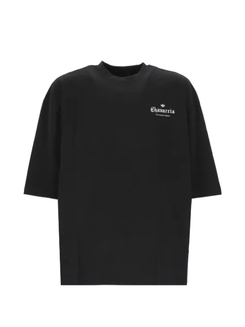 adidas x Willy Chavarria logo-print rose-graphic T-shirt Black KS6445