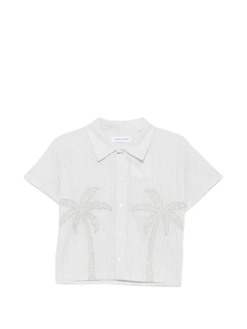 Maison Labiche Surville palm-patch shirt Green ZWSURVILLEPALM