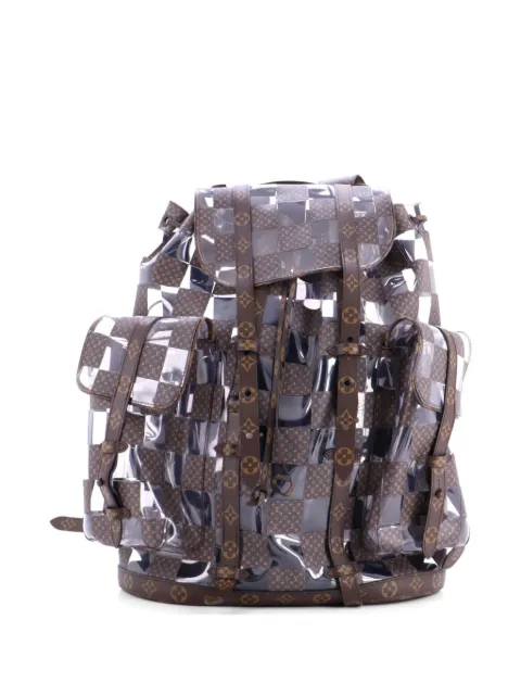 Louis Vuitton Pre-Owned Christopher Limited Edition Monogram Chess Canvas and PVC GM backpack Brown GQVC88M2B74K4M86