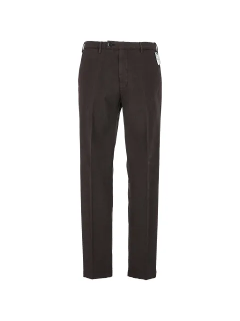 michael coal pressed-crease tailored trousers Brown MCBRA2024S26