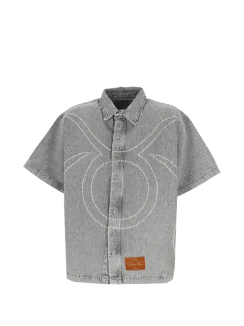 GARCIAS stud-embellished denim shirt Grey HELIOS