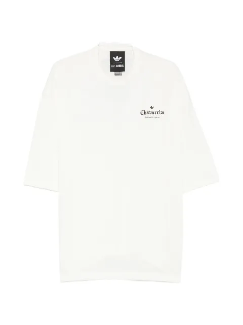 adidas x Willy Chavarria logo-print T-shirt Neutrals KR8687