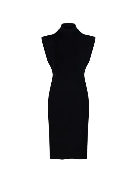 Alaïa high-neck cap-sleeve dress Black AA9R3037K193C