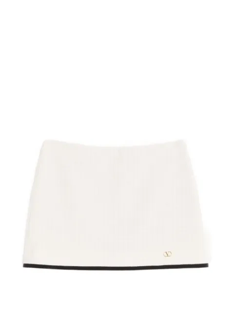 Valentino Garavani Mini Mini in cotton tweed canestrello White BRAF90ACV