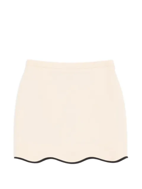 Valentino Garavani wave-hem mini skirt Neutrals BRAF401CF