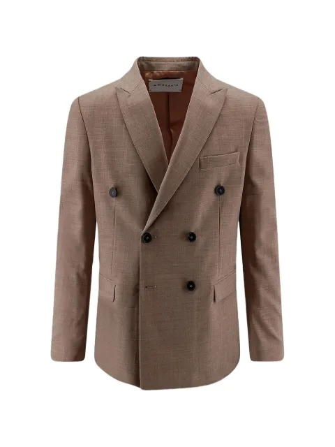 AMARANTO double-breasted blazer Neutrals B6AB0020