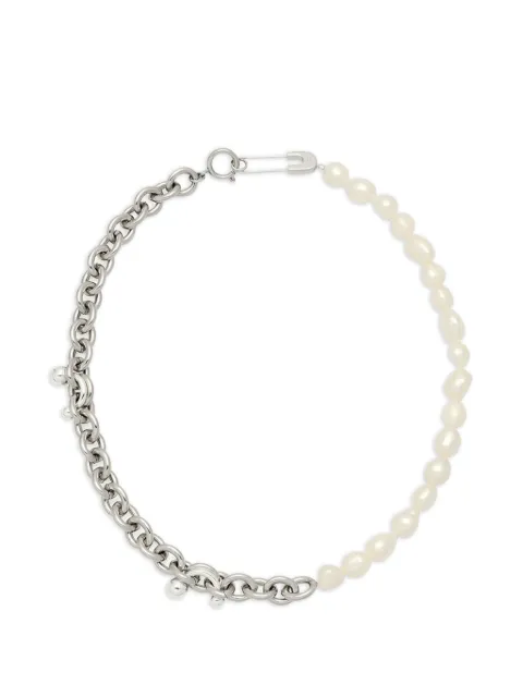 YOJ Link safety-pin necklace Silver 24MNKSPRLW0012