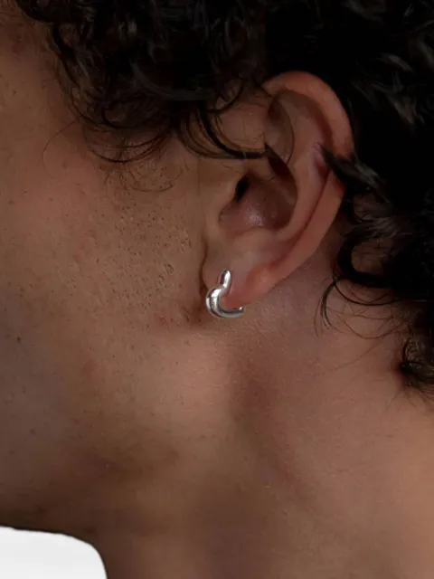 YOJ Loft heart hoop earring Silver 24MES0043