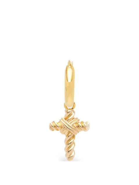 YOJ Spiro cross-pendant earring Gold 24MEYG0034