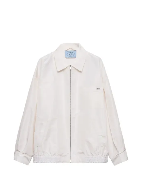 Prada silk faille blouson jacket Neutrals P8050SOOO1526