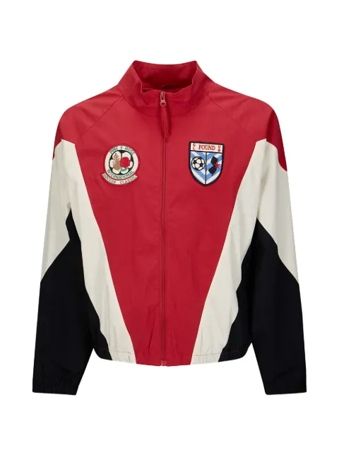 FOUND logo-print zip-up jacket Red FOSS26JA023146352